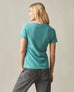Women's Premium Slub V-Neck Tee - Teal
